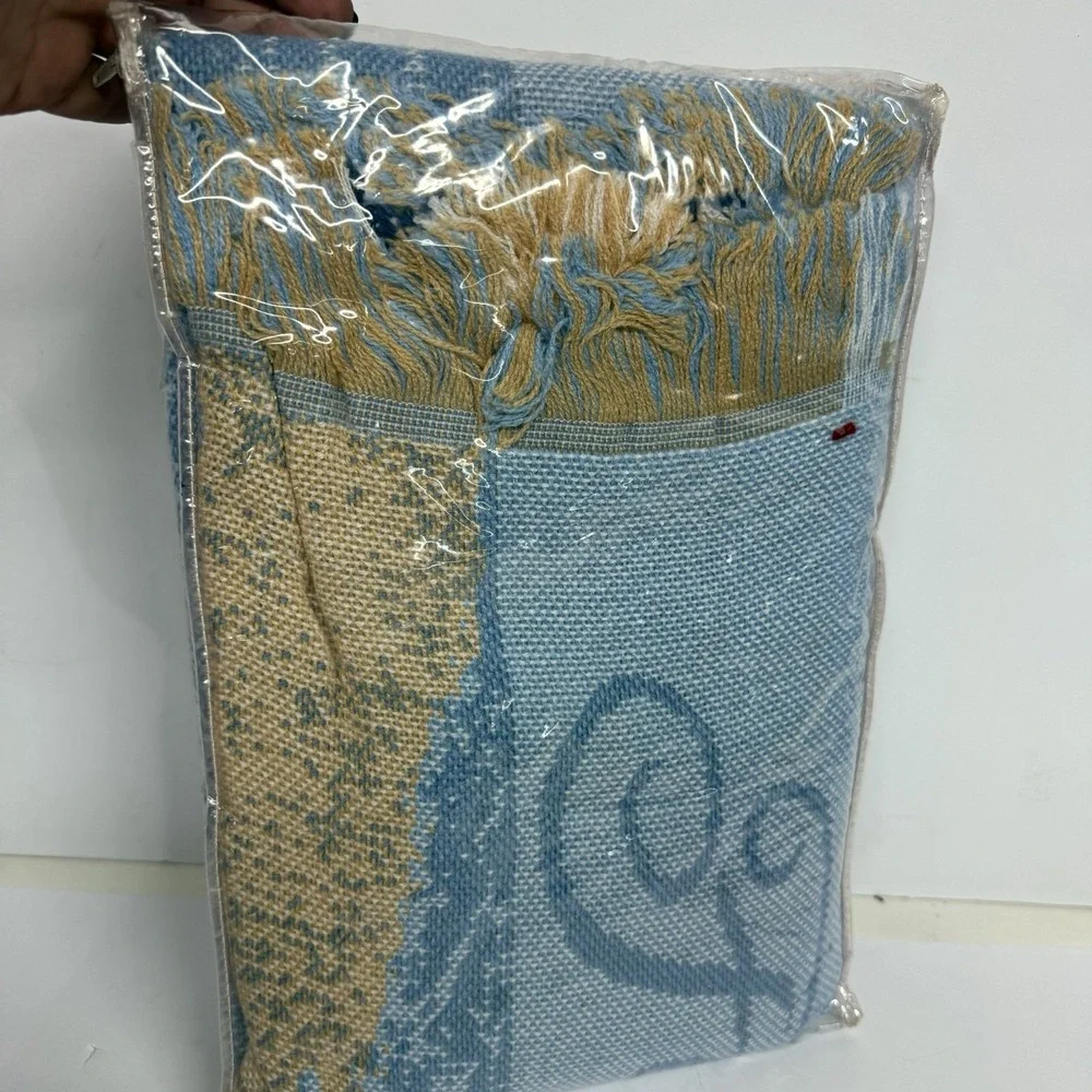 Jacquard‎ Woven Tapestry Throw Footprints A Walk With Thee 46